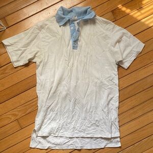 Men's Vintage Wilson White and Blue Polo Shirt